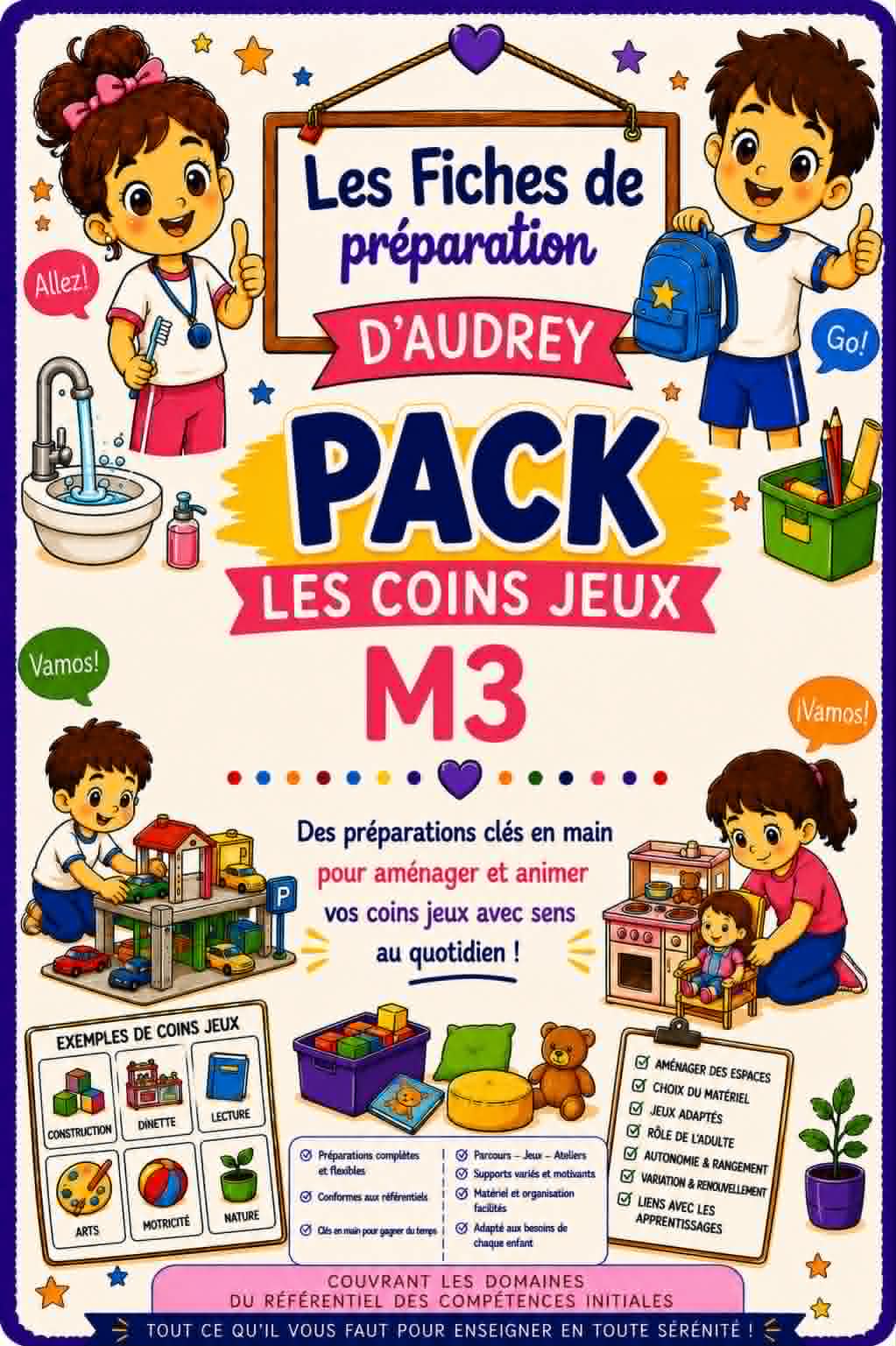 Pack : Préparations de leçon : "LES COINS JEUX " M3 PDF