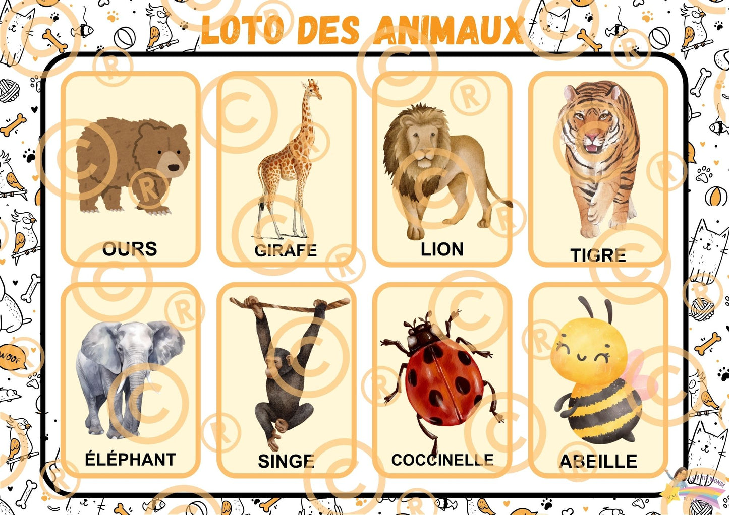 PDF Loto des animaux PDF