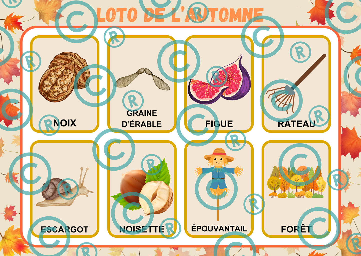 Loto de l'automne PDF