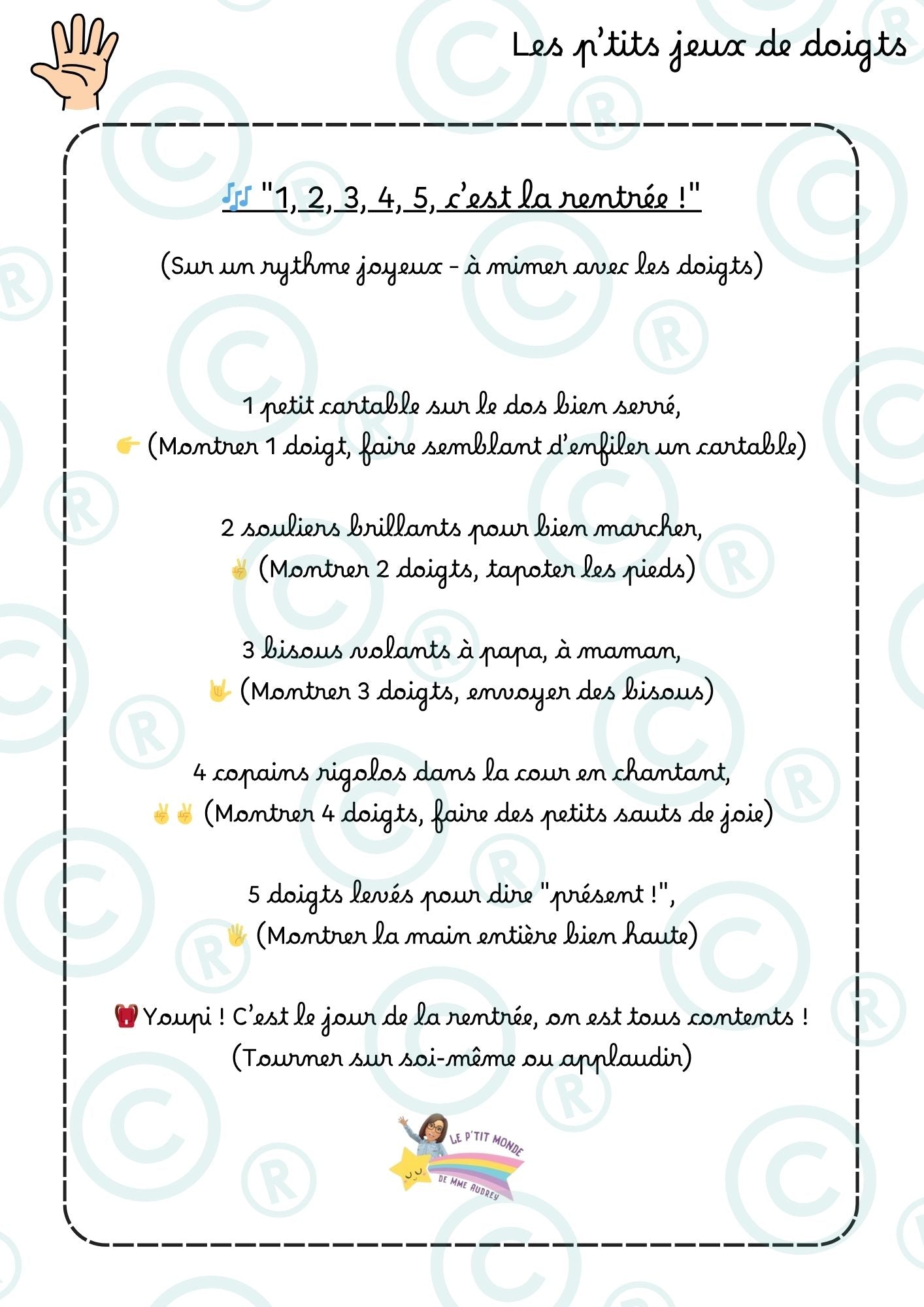Mon dossier d'activités pour la RENTRÉE des classes PDF ( Maternelle)