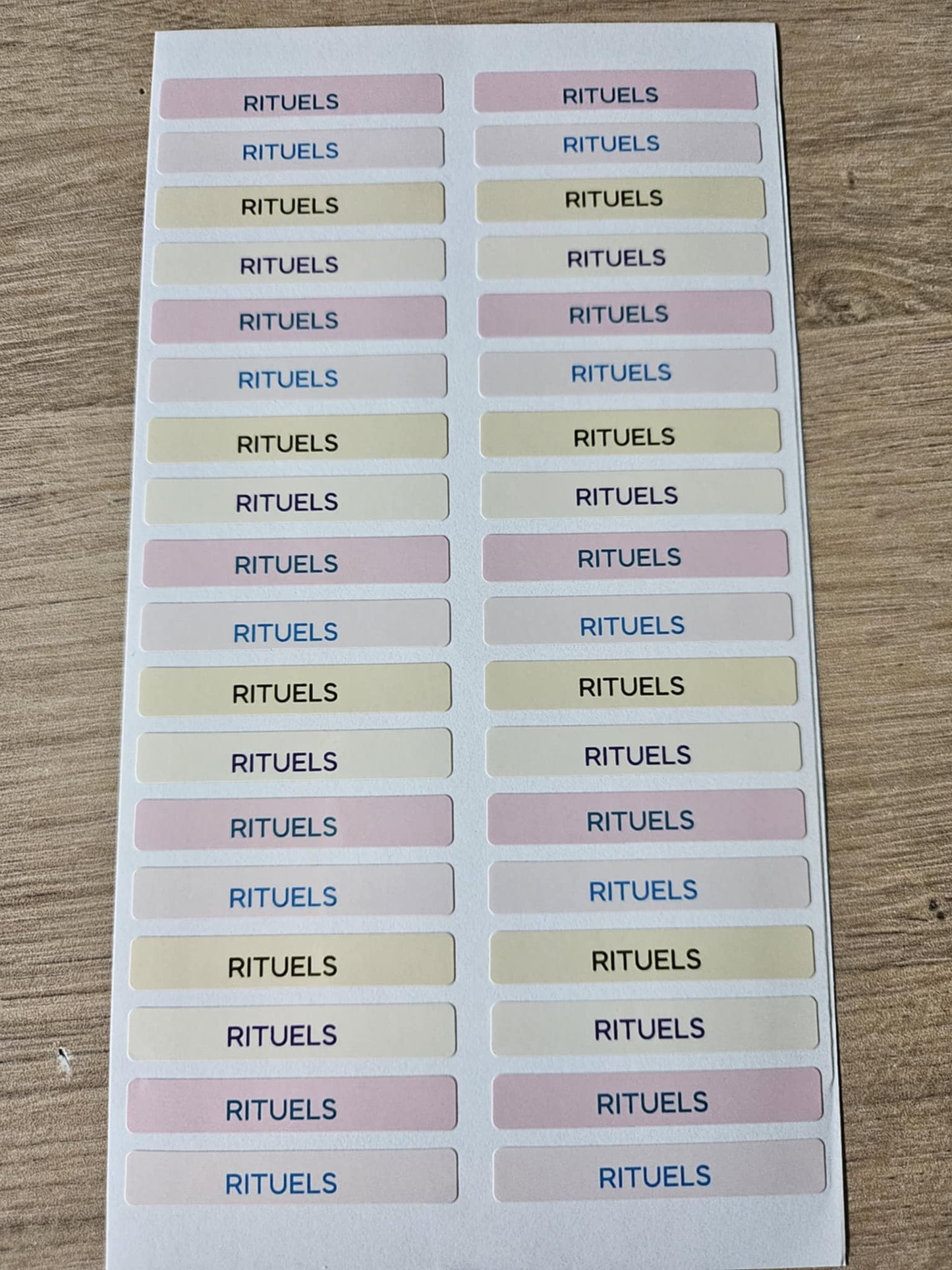 PACK COMPLETSTICKERS RECTANGULAIRES (510 stickers) 17 planches de 30 stickers