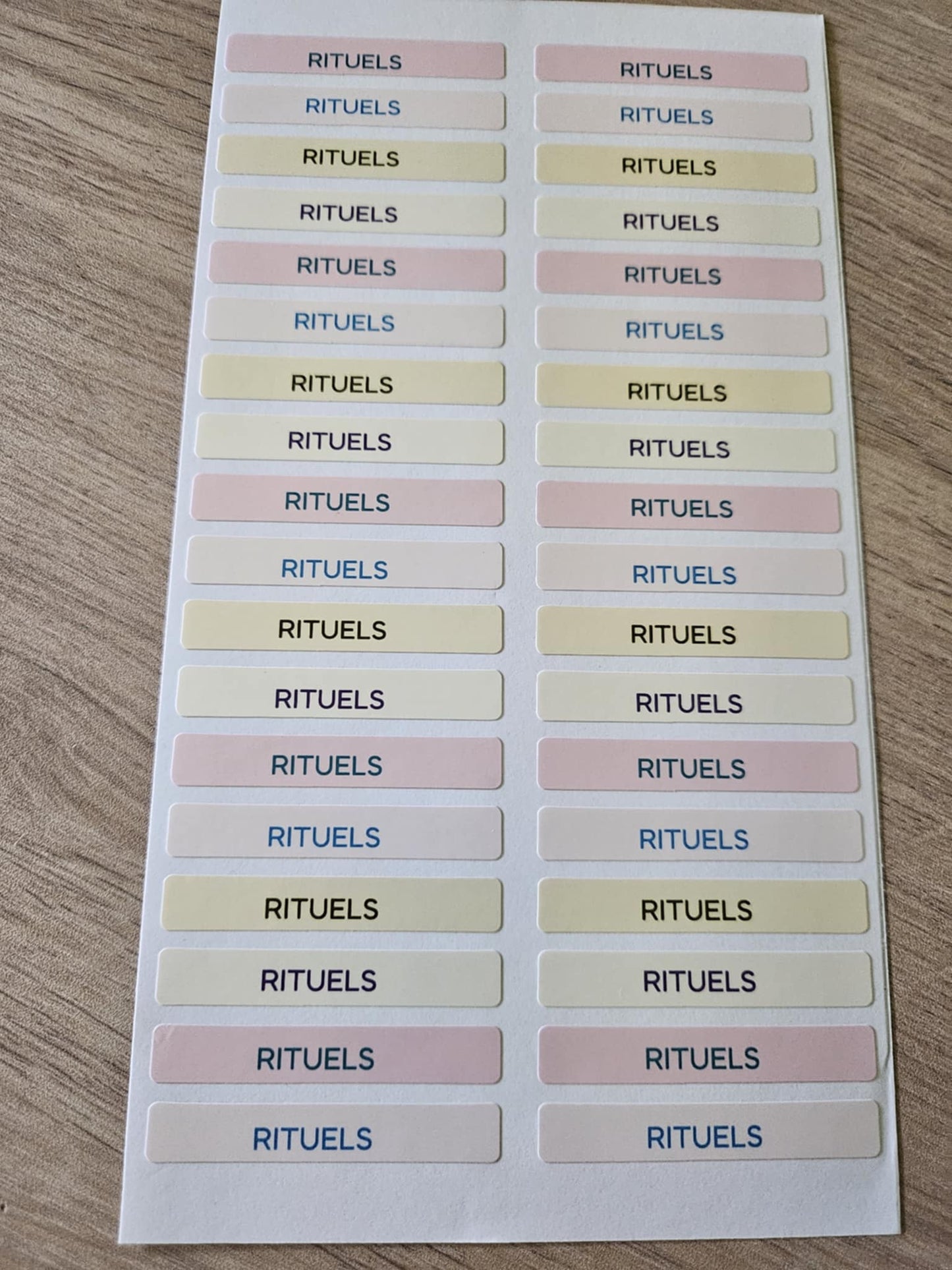 PACK COMPLETSTICKERS RECTANGULAIRES (510 stickers) 17 planches de 30 stickers