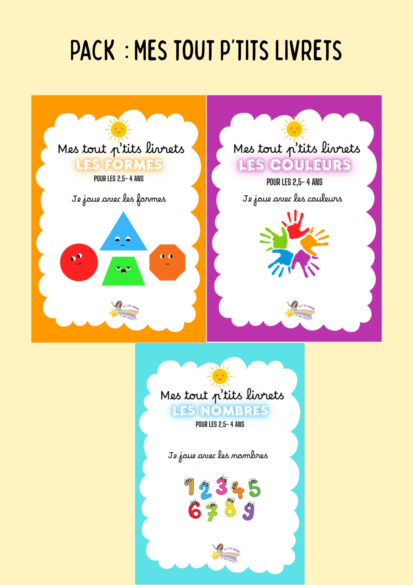 PACK: Mes tout p'tits livrets ( 3 dossiers PDF)