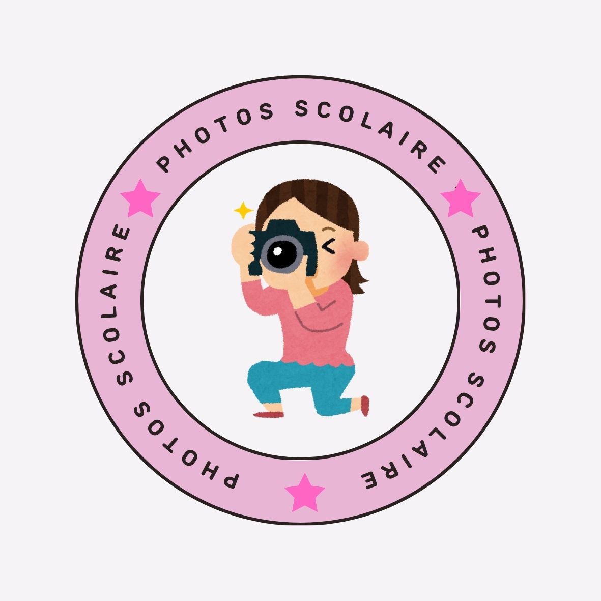 STICKERS rond: Photos scolaire ( planche de 40 stickers)