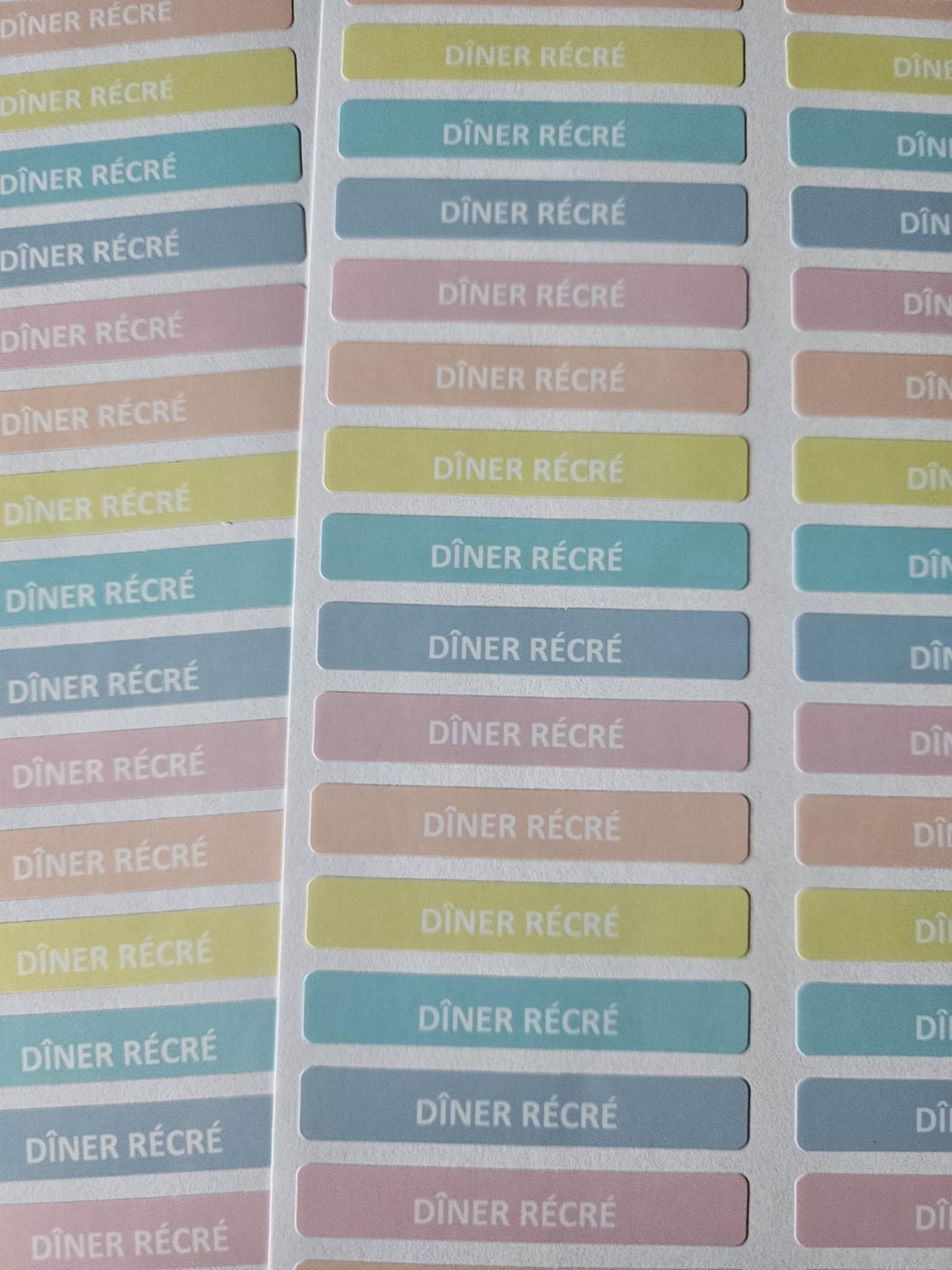 PACK COMPLETSTICKERS RECTANGULAIRES (510 stickers) 17 planches de 30 stickers