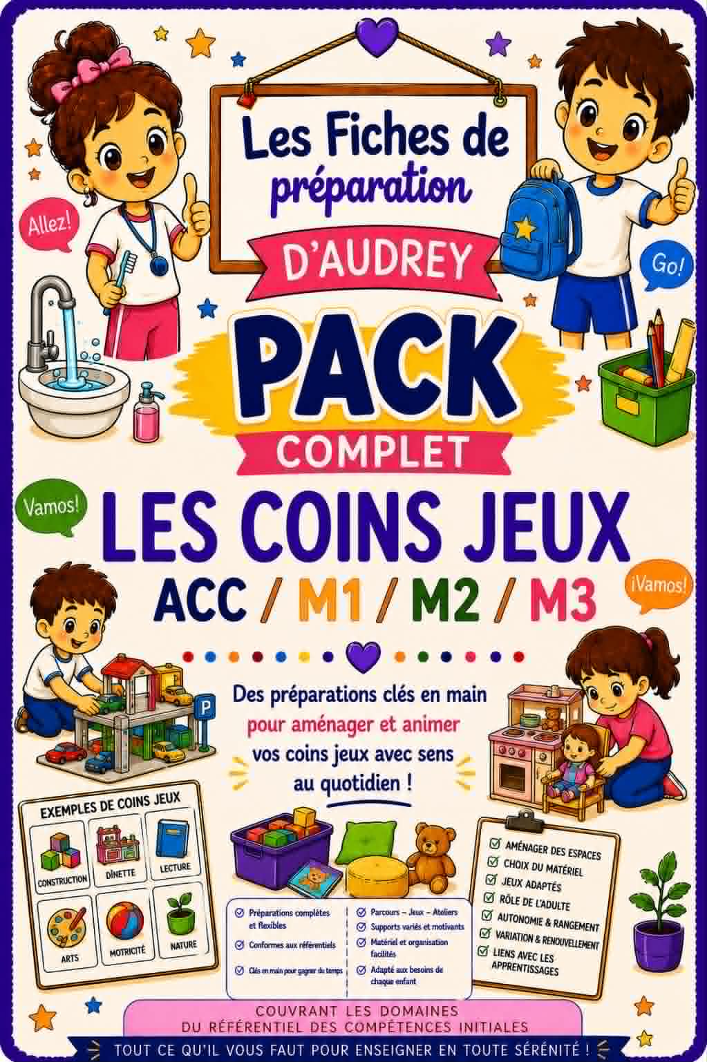 PACK COMPLET Préparations de leçon "LES COINS JEUX " Acc/M1/M2/M3 PDF