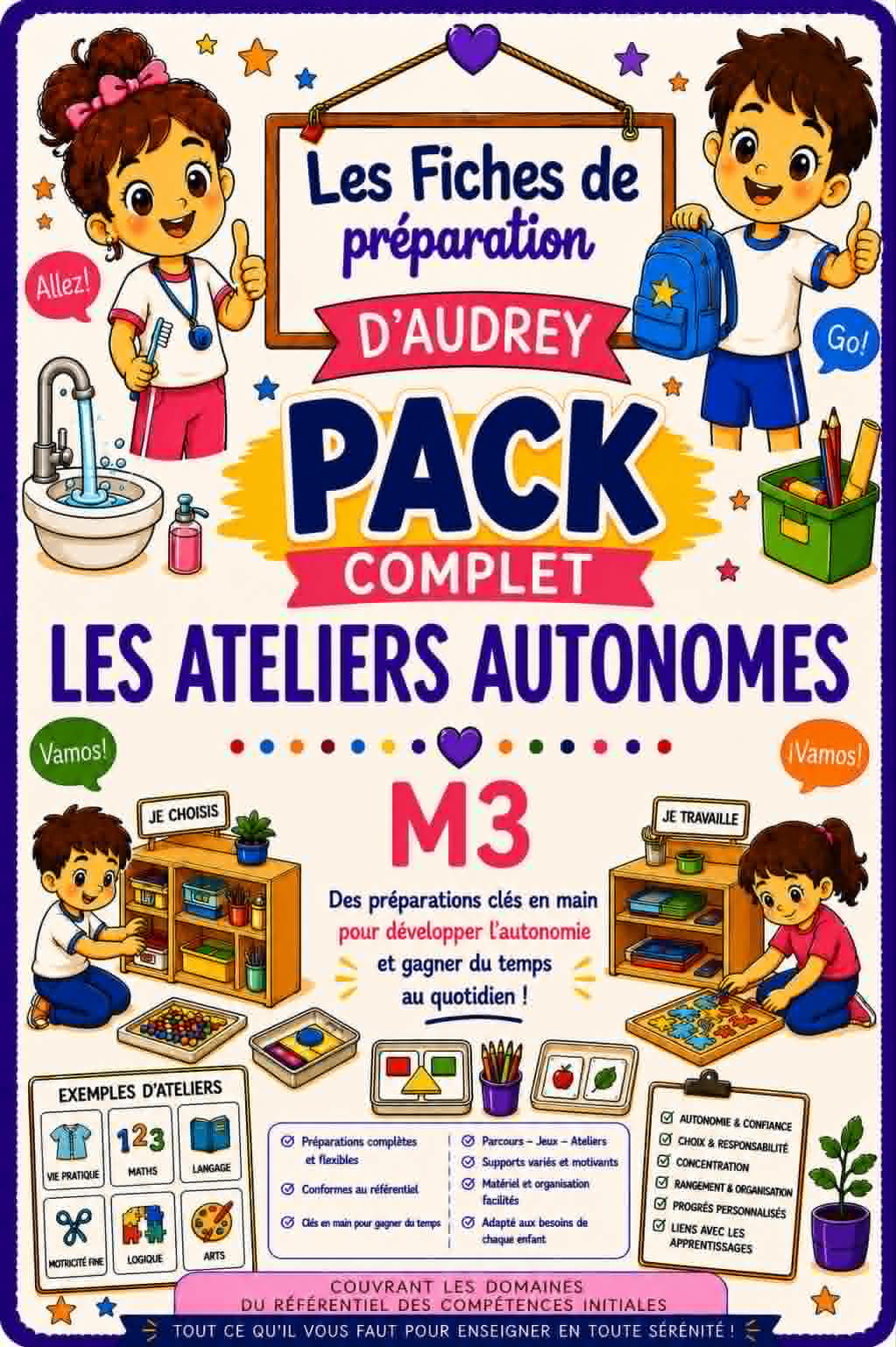 Pack: Préparations de leçon "LES ATELIERS AUTONOMES " M3 PDF