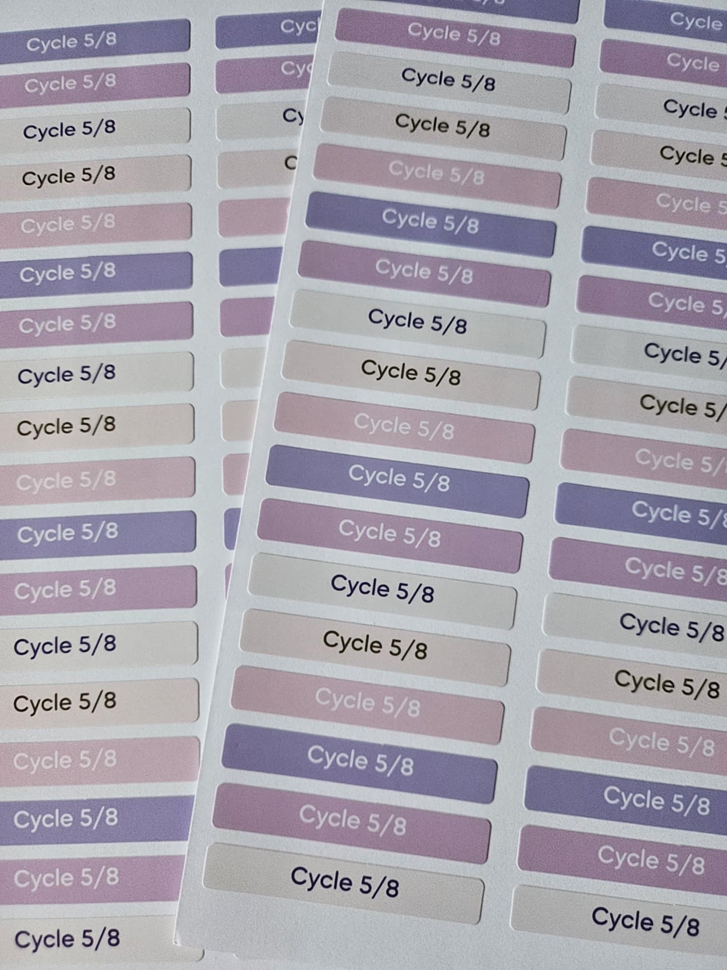 PACK COMPLETSTICKERS RECTANGULAIRES (510 stickers) 17 planches de 30 stickers