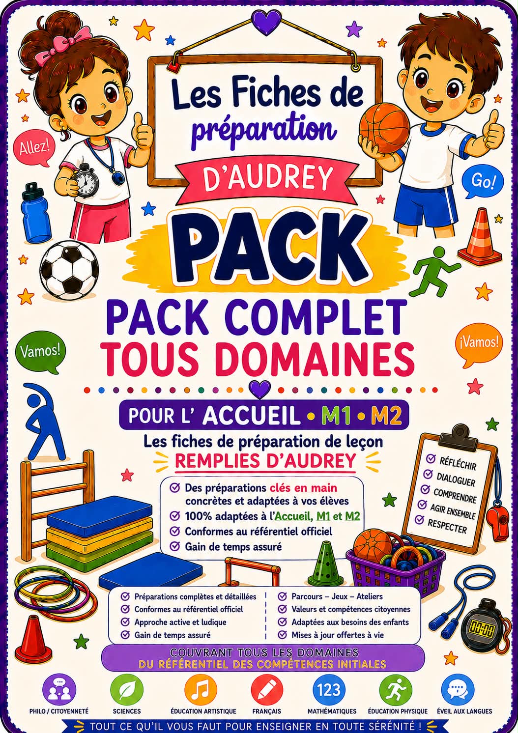 PACK COMPLET de préparations de leçon remplies ACC /M1/M2 (tous domaines+ mises à jour gratuite toute l'année) PDF