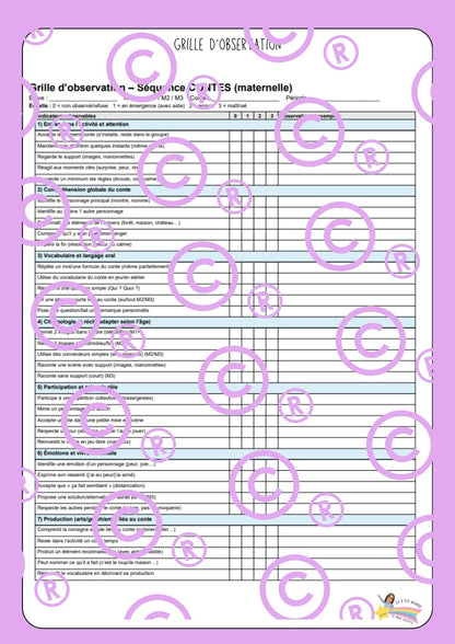 Mon dossier sur les contes ( maternelles / P1/P2)
