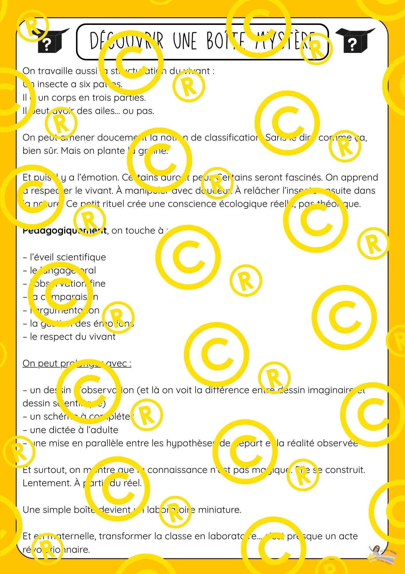 Mon dossier scientifique sur les insectes