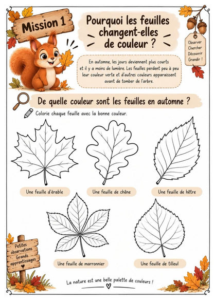 NOUVEAU : Le carnet des petits explorateurs de l'AUTOMNE pour les maternelles (Ecole du dehors) PDF