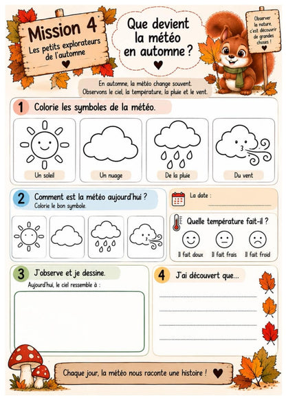 NOUVEAU : Le carnet des petits explorateurs de l'AUTOMNE pour les maternelles (Ecole du dehors) PDF
