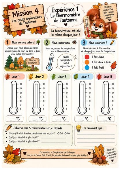 NOUVEAU : Le carnet des petits explorateurs de l'AUTOMNE pour les maternelles (Ecole du dehors) PDF