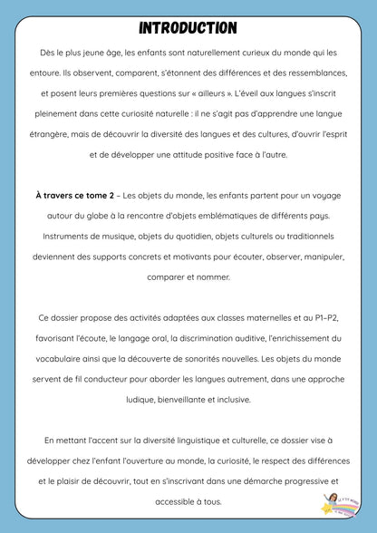 Tome 2: Eveil aux langues: Les objets du monde