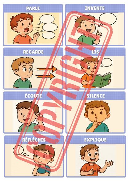 Mon p'tit dictionnaire des consignes illustrées ( 112 cartes consignes )