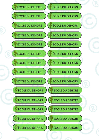 PACK NOUVEAUX STICKERS RECTANGULAIRES ( 8 planches de 30 stickers)