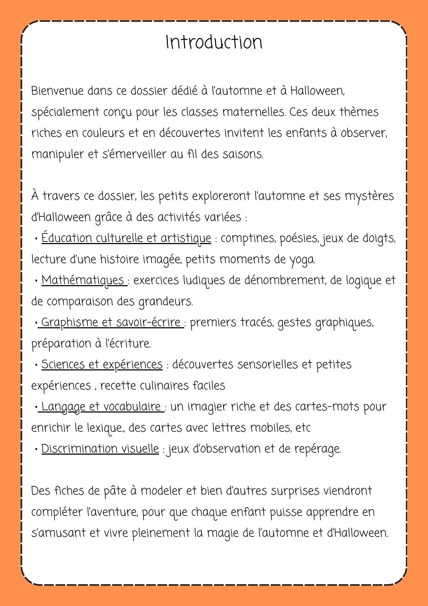 Mon p'tit dossier sur l' AUTOMNE et HALLOWEEN (PDF)