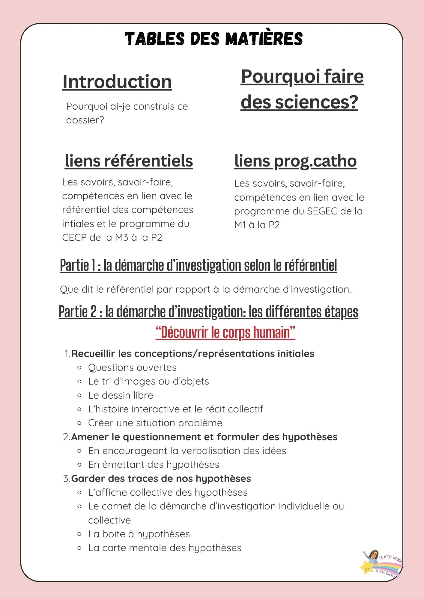 Dossier Sciences: Le corps humain /Les 5 sens (320 pages) + démarches d'investigation