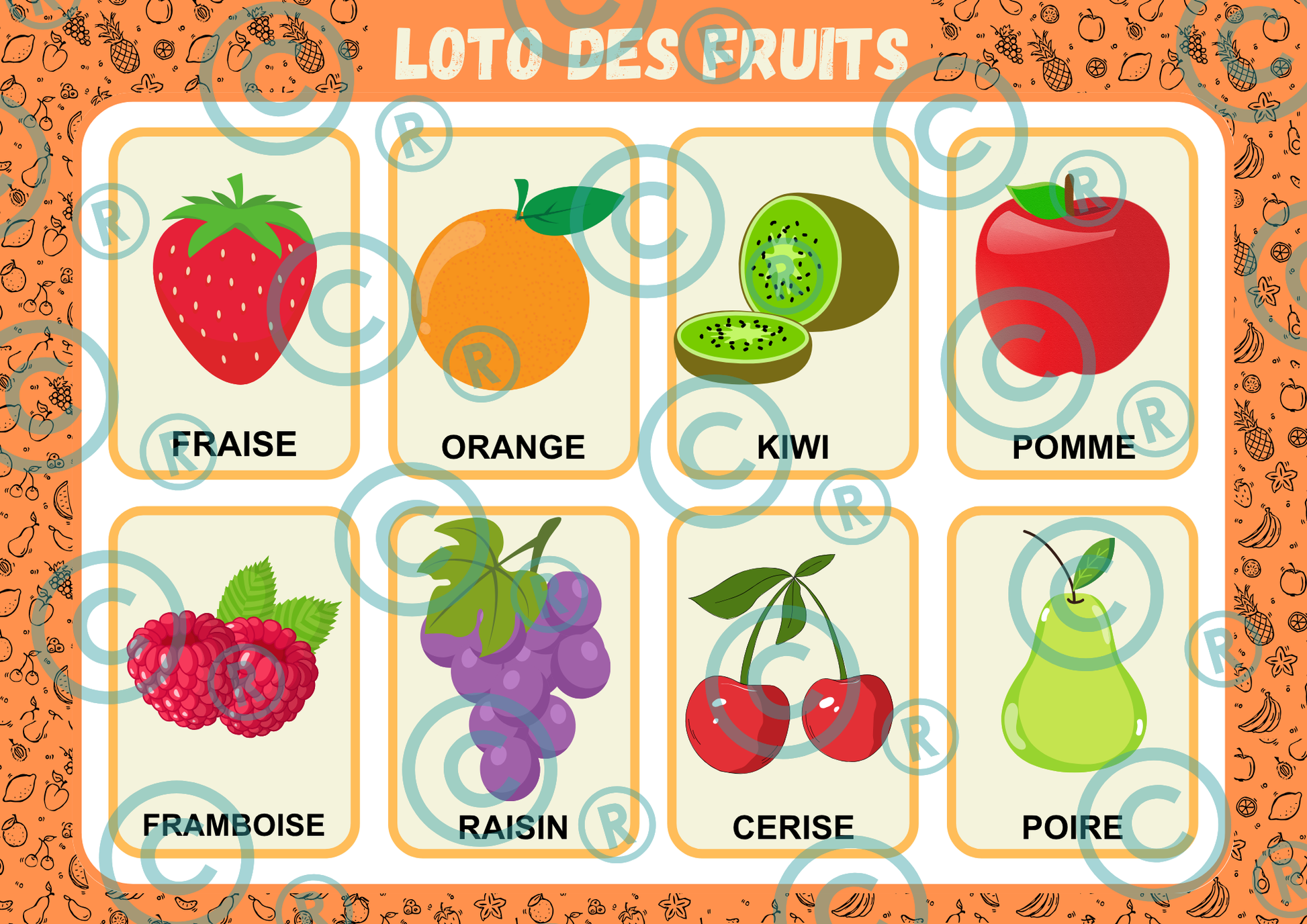 Loto des fruits PDF
