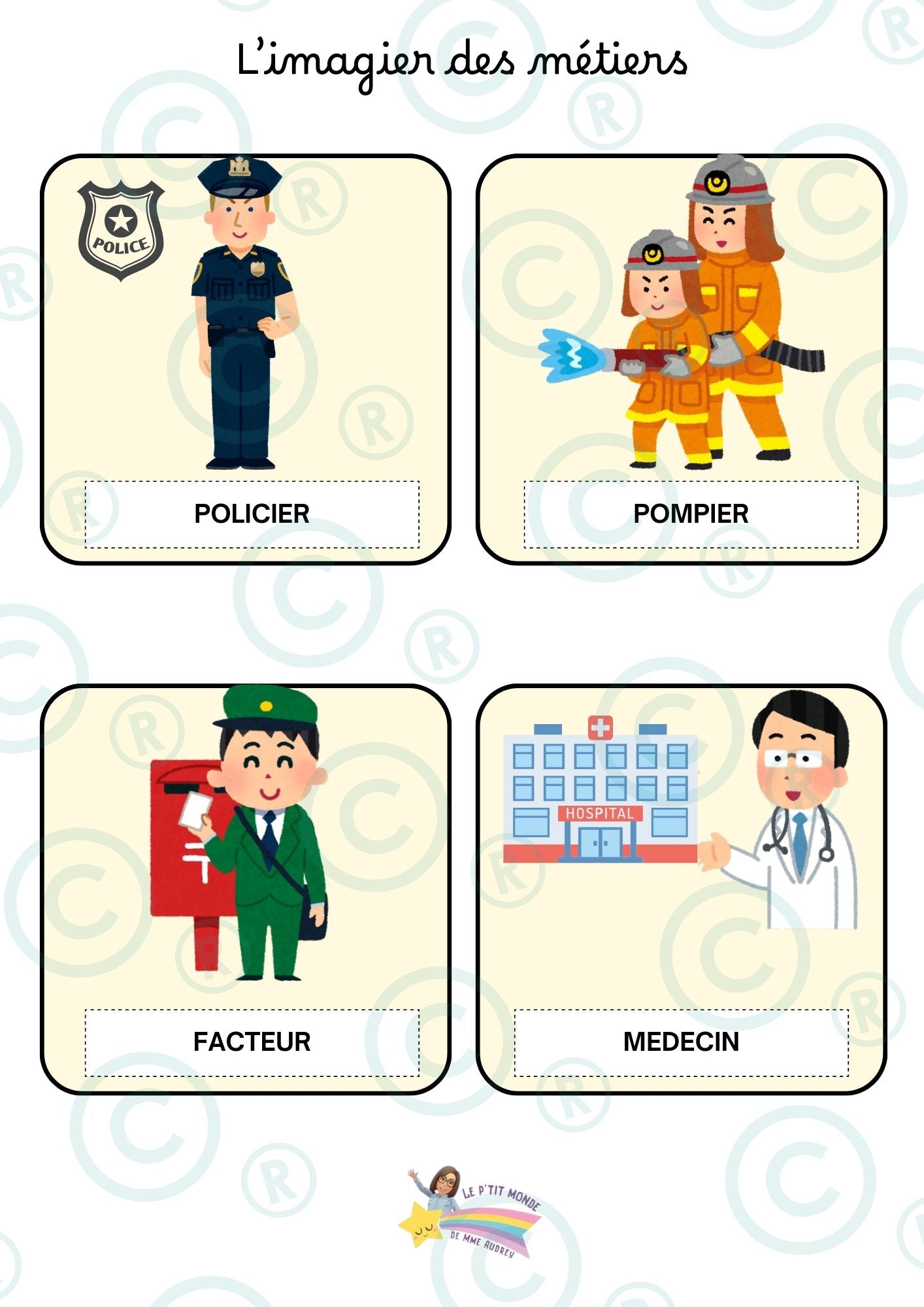 NOUVEAU ! Mes p'tits projets : LES MÉTIERS
