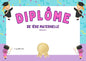 diplomes fin d'année maternelle Fille / garçon GRATUIT à télécharger