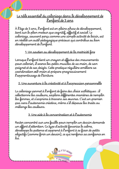 PDF Cahiers de vacances "Je m'entraîne au coloriage" PDF