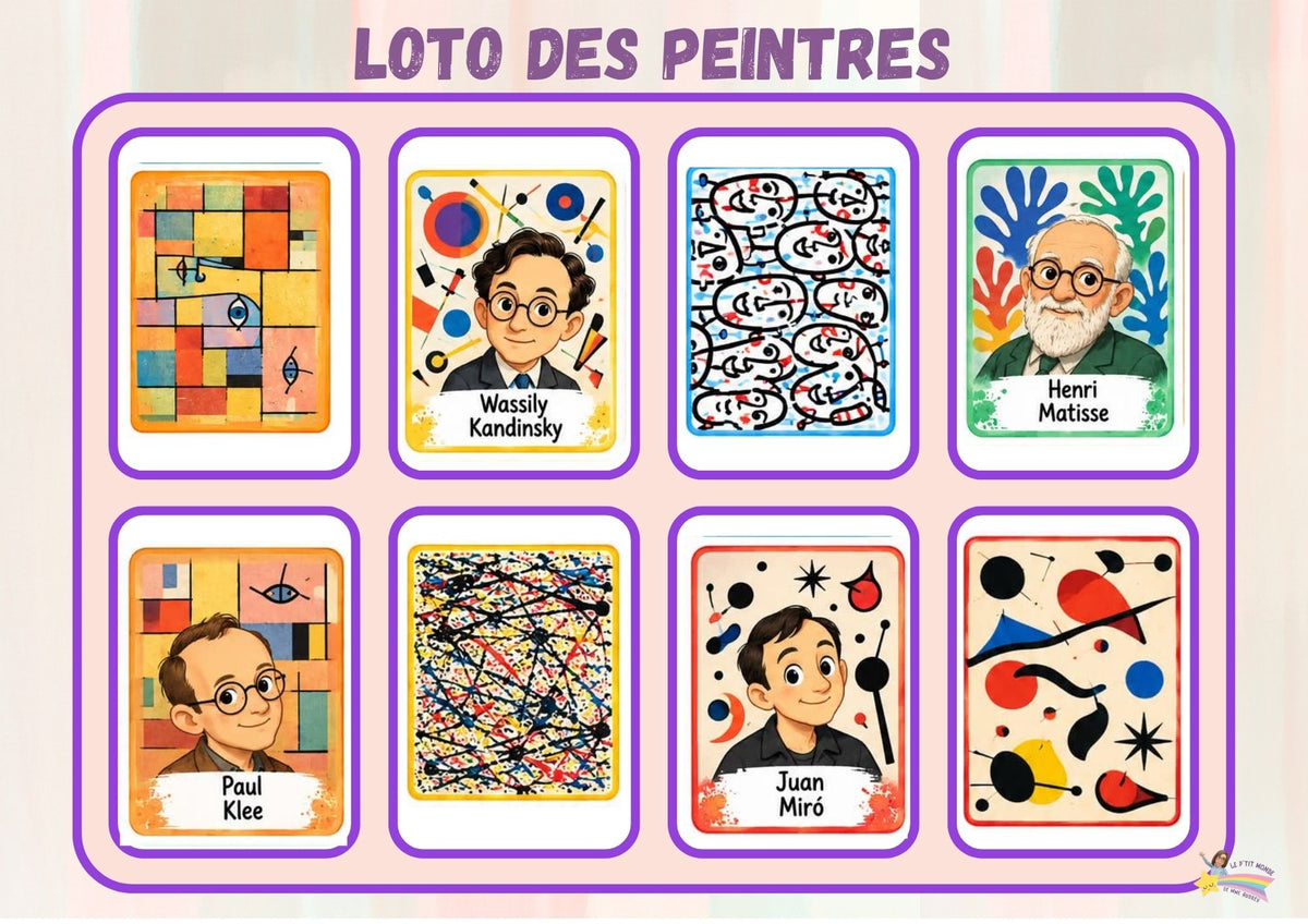 NOUVEAU! Mon p'tit dossier sur les peintres (Pdf)