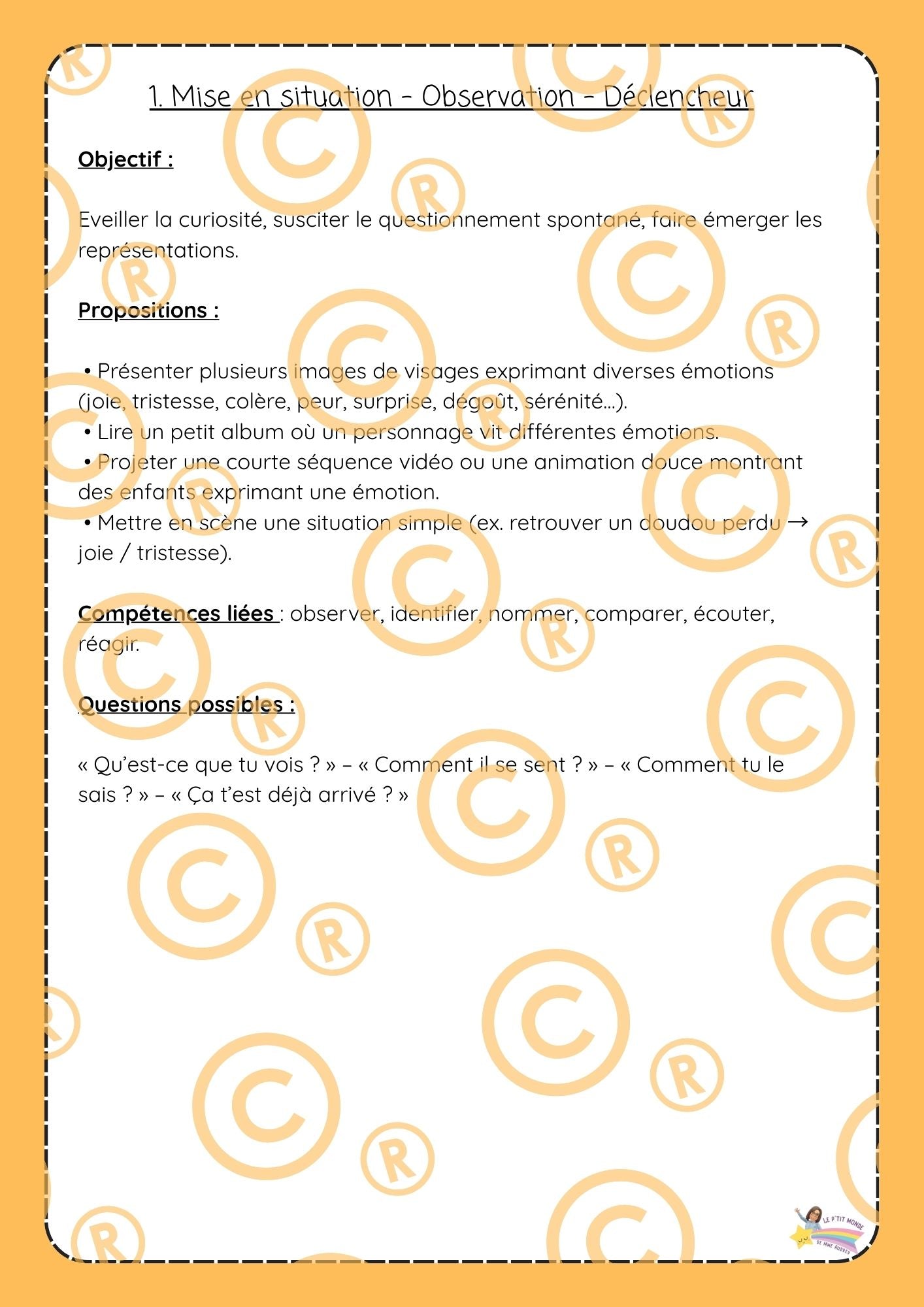 Mon p'tit dossier sur Les Emotions (NEW)