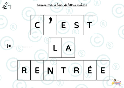 Mon dossier d'activités pour la RENTRÉE des classes PDF ( Maternelle)