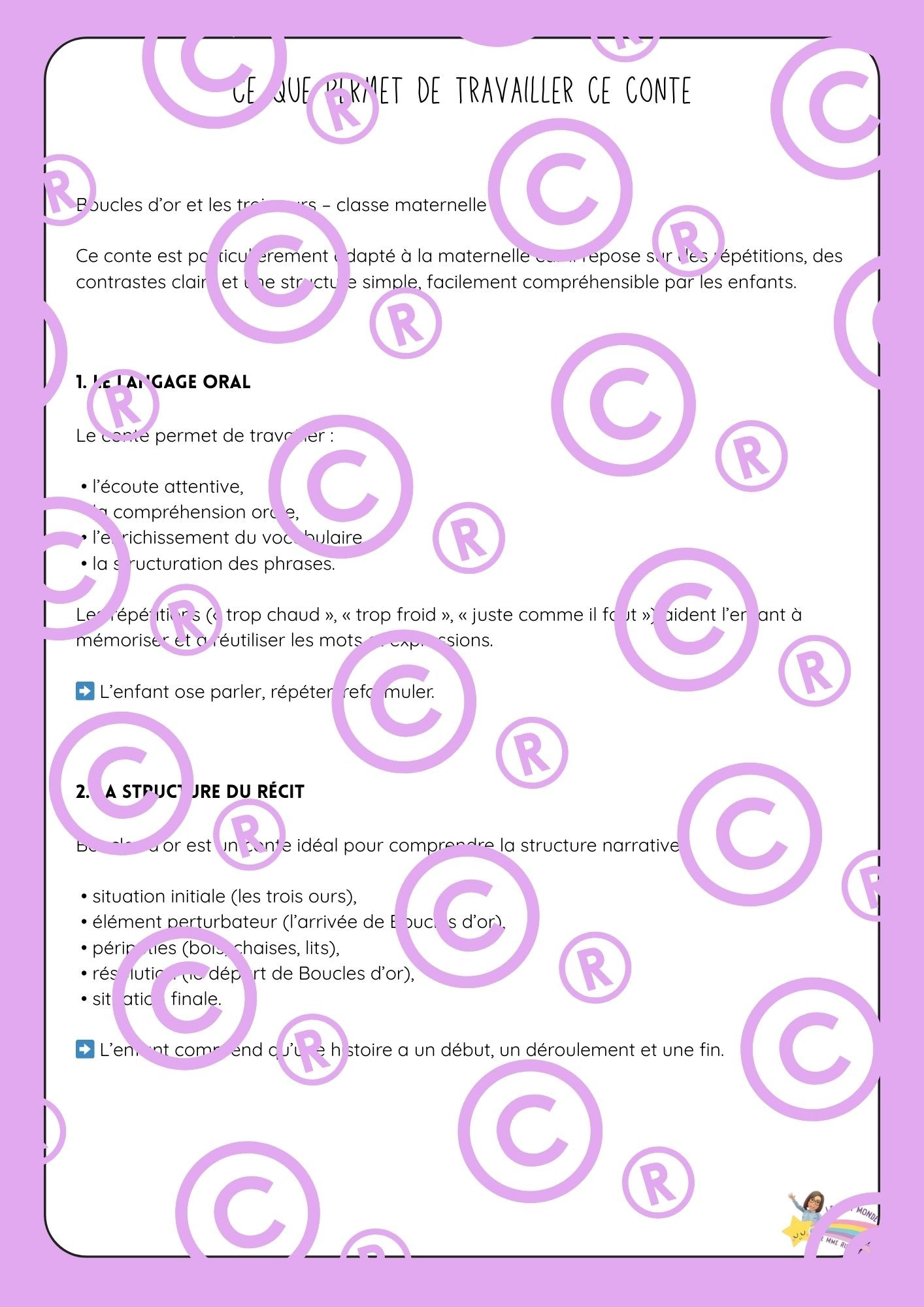 Mon dossier sur les contes ( maternelles / P1/P2)