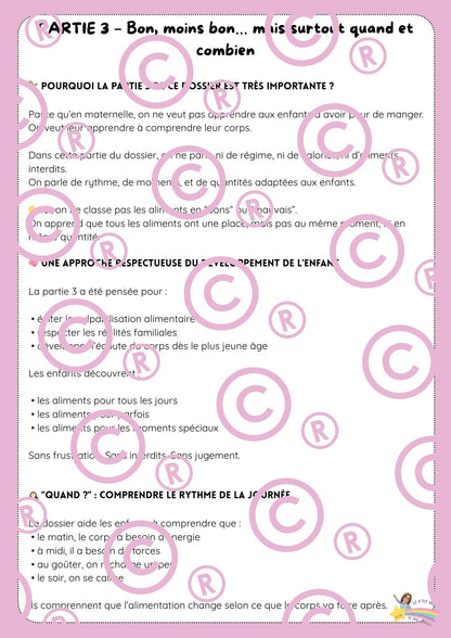 Mon dossier sur l'alimentation