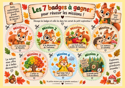 NOUVEAU : Le carnet des petits explorateurs de l'AUTOMNE pour les maternelles (Ecole du dehors) PDF