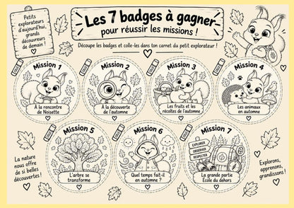 NOUVEAU : Le carnet des petits explorateurs de l'AUTOMNE pour les maternelles (Ecole du dehors) PDF