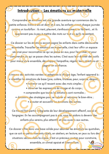 Mon p'tit dossier sur Les Emotions (NEW)