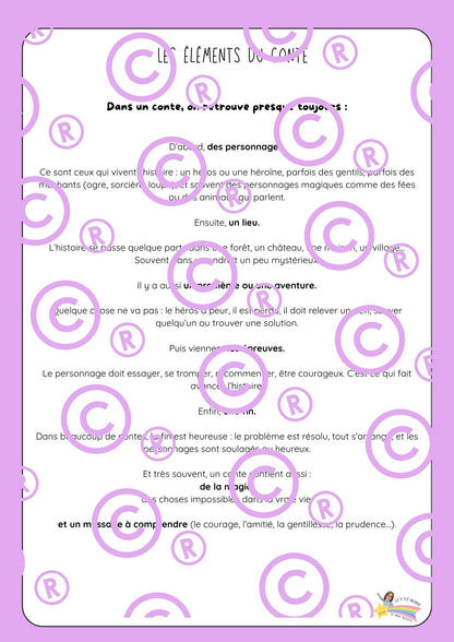 Mon dossier sur les contes ( maternelles / P1/P2)