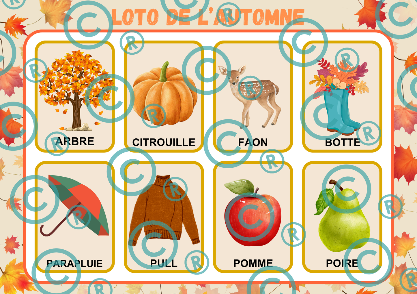 Loto de l'automne PDF