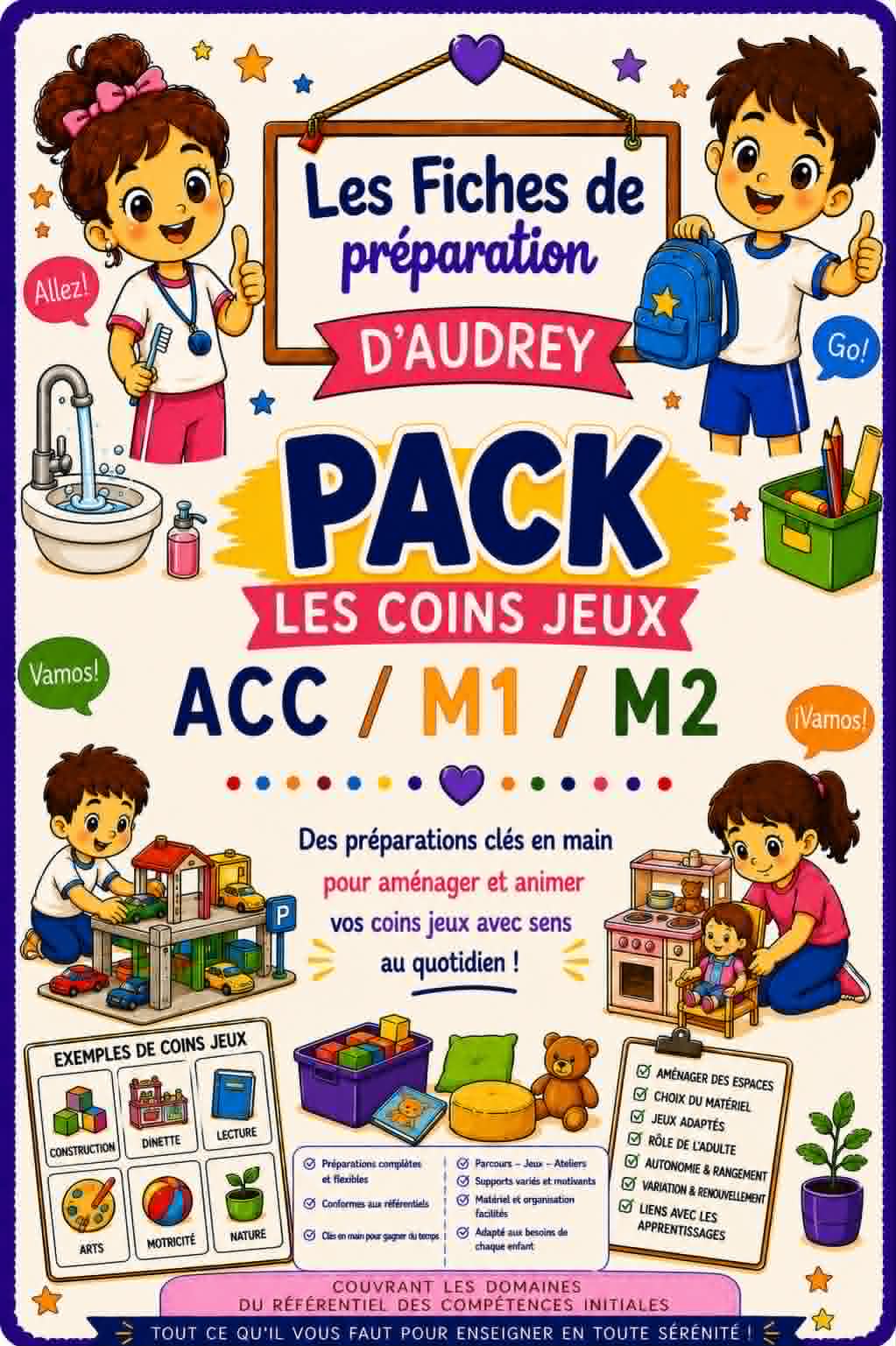Pack : Préparations de leçon "LES COINS JEUX " Acc/M1/M2 PDF