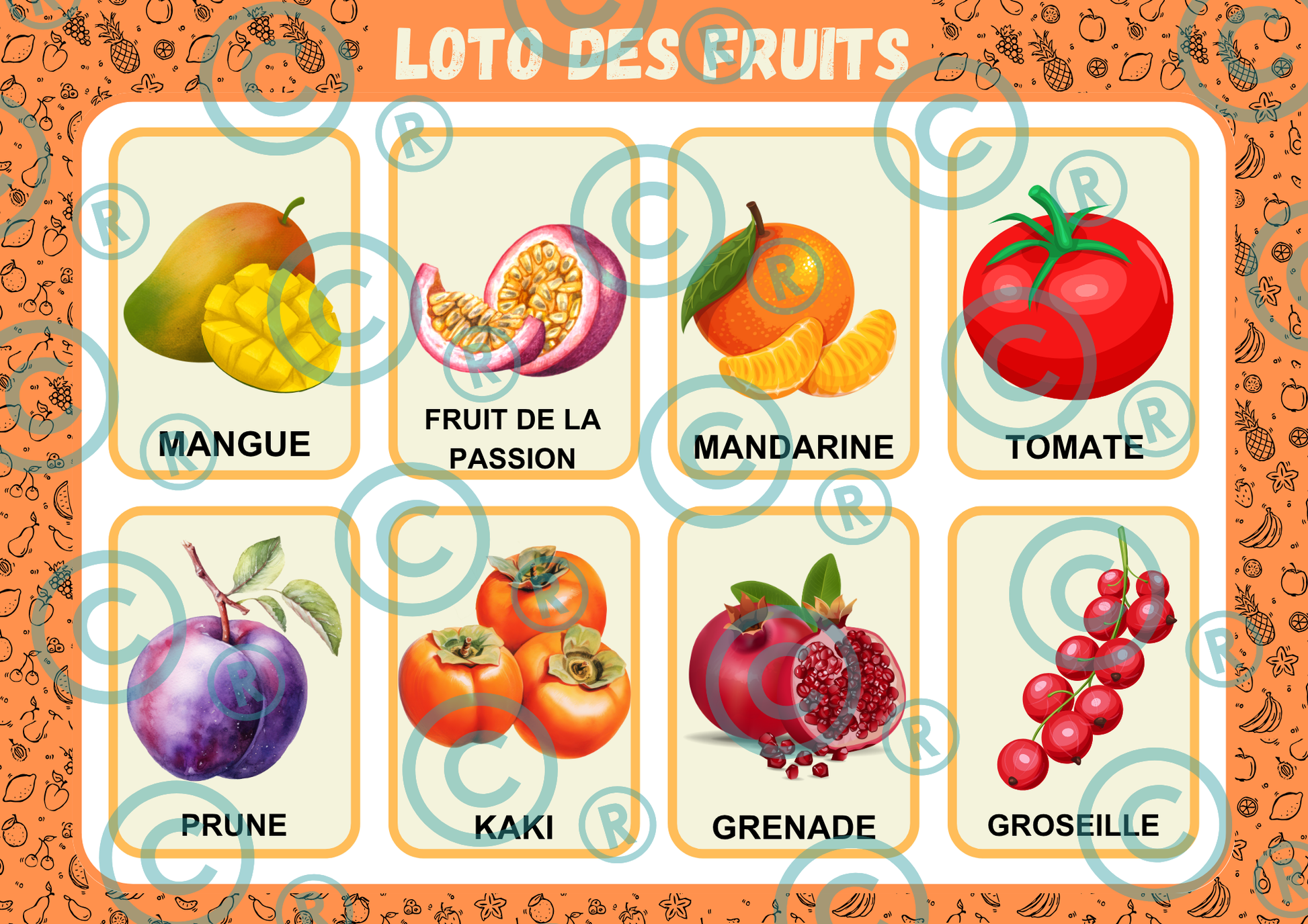 Loto des "fruits"