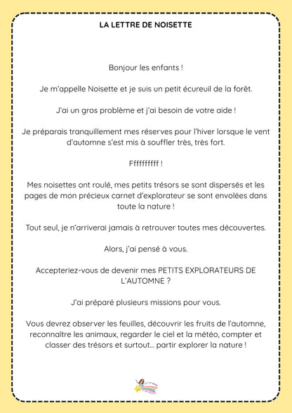 NOUVEAU : Le carnet des petits explorateurs de l'AUTOMNE pour les maternelles (Ecole du dehors) PDF