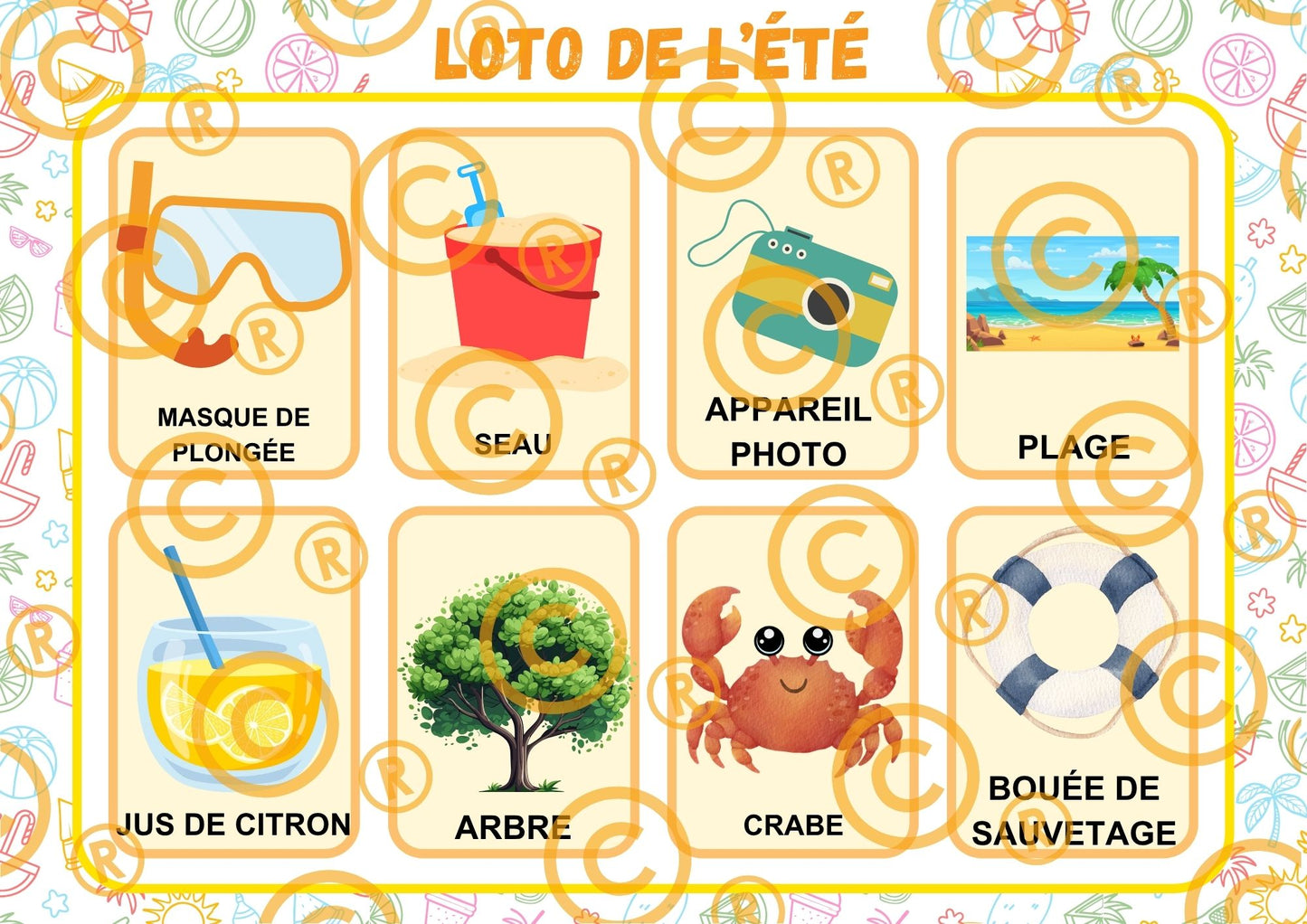PDF loto de l'été PDF