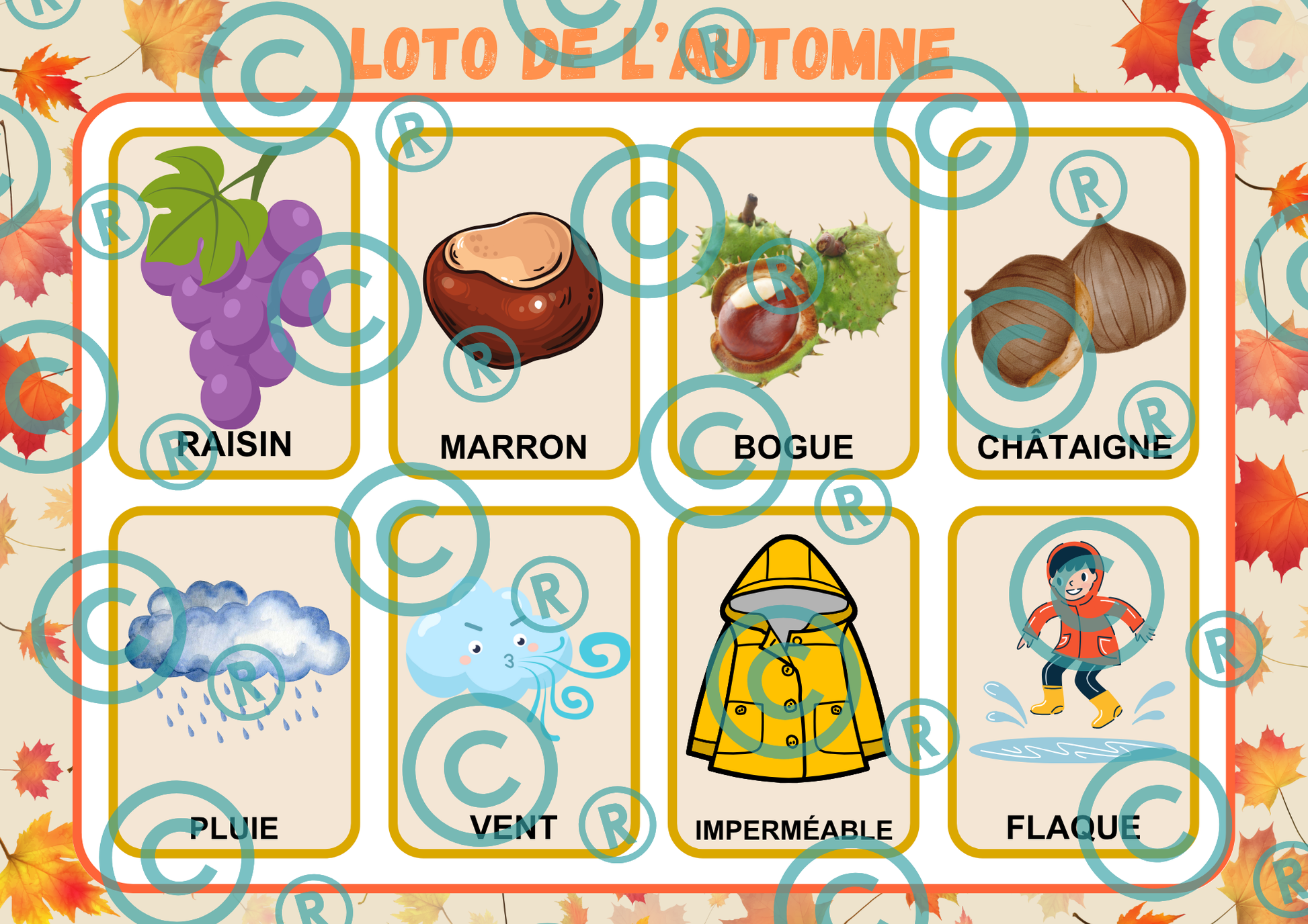 Loto de l'automne PDF