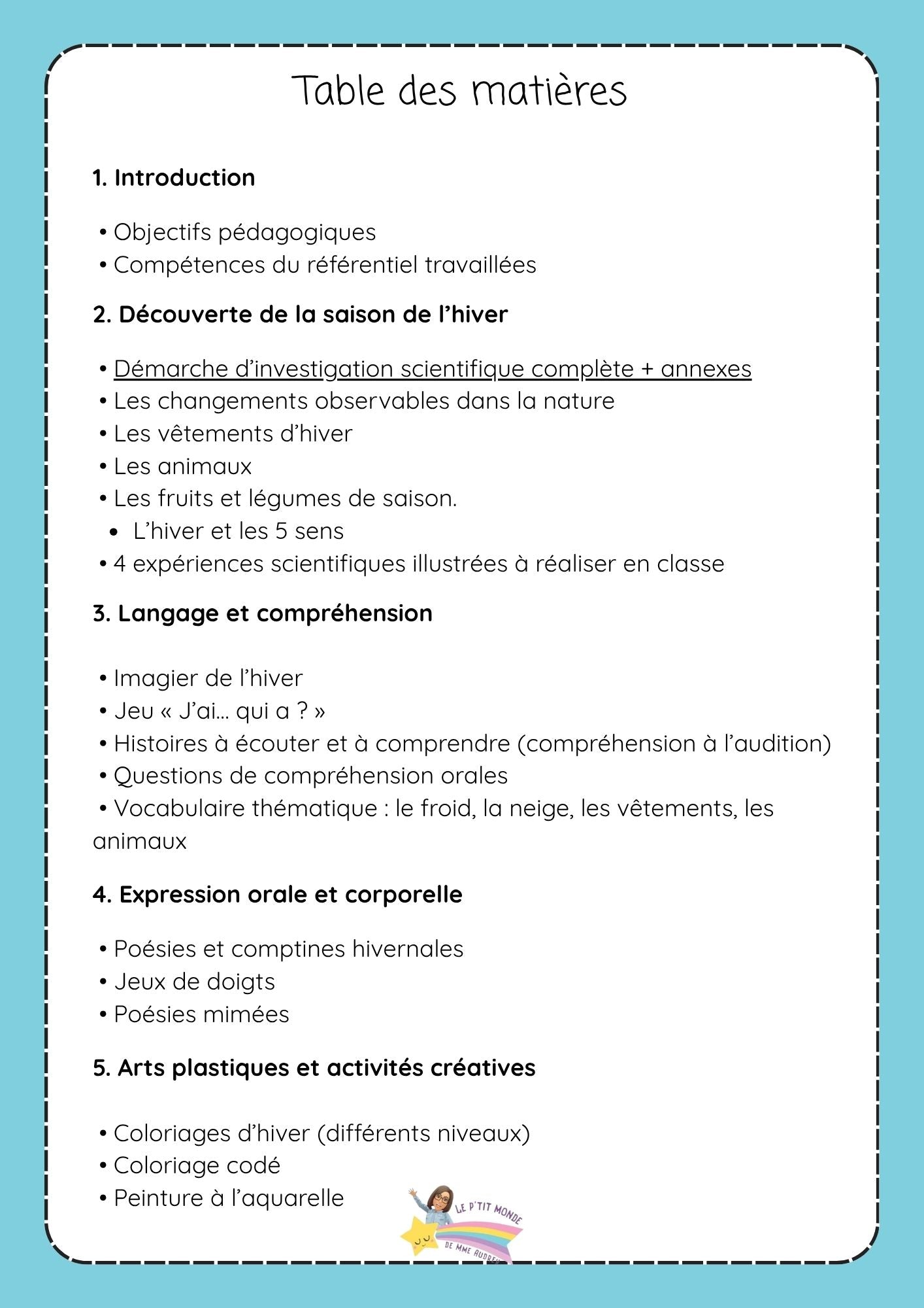 NOUVEAU ! Mon p'tit dossier : L'hiver ( maternelles)