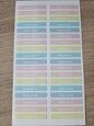 STICKERS RECTANGULAIRES : Dîner Récré ( planche de 30 stickers)