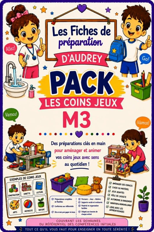 Pack : Préparations de leçon : "LES COINS JEUX " M3 PDF