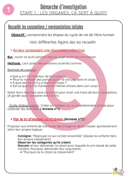 Dossier Sciences: Le corps humain /Les 5 sens (320 pages) + démarches d'investigation