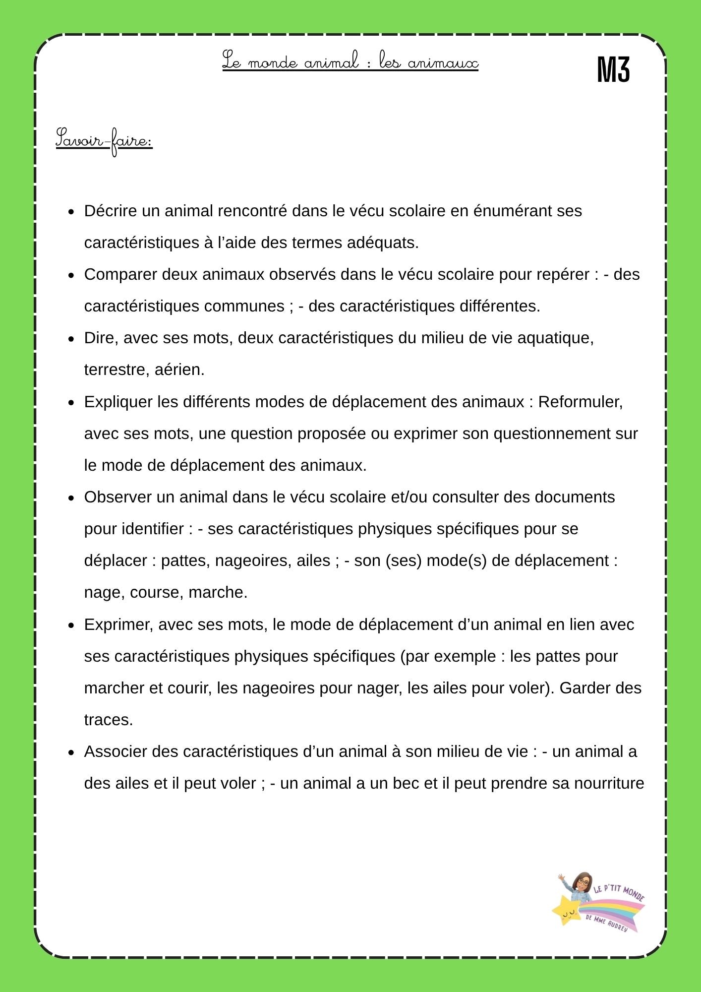 Dossier scientifique : Le monde animal (La classification)