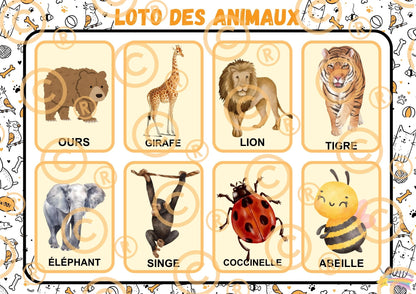 PDF Loto des animaux PDF