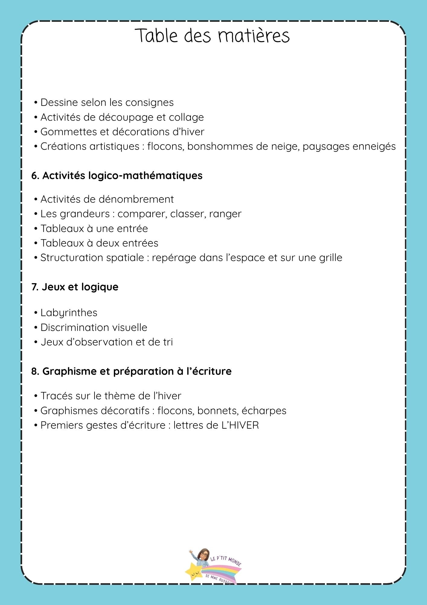 NOUVEAU ! Mon p'tit dossier : L'hiver ( maternelles)