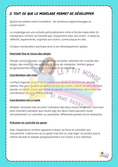 Le grand dossier du Modelage en maternelle pdf